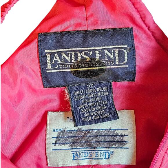 Lands End Snow Pants Bibs Pink Toddler Size 2T - Picture 4 of 5